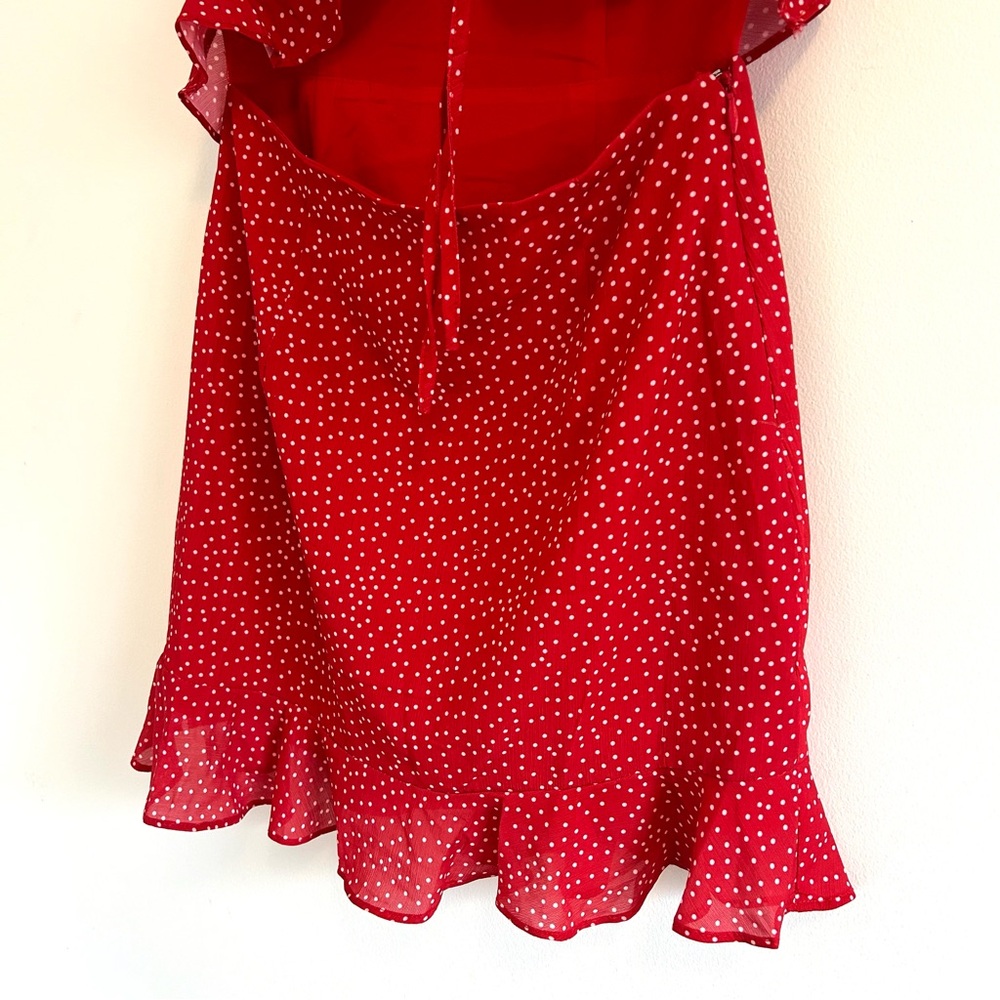NWT Superdown Revolve Mercy Polka Dot Dress Red Size Small - Picture 5 of 16